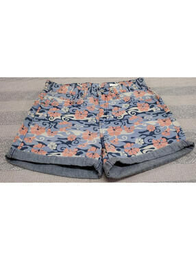 Levi's 2001 Cotton Blue Groovy Cuffed Short Shorts Levis Women's Size 29 4 Med